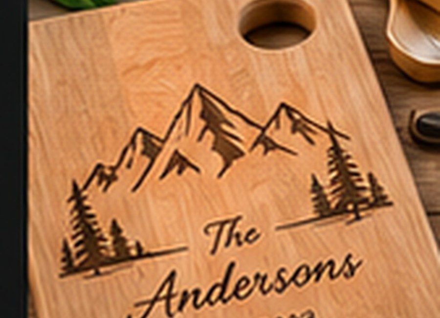 Engraved cutting board demo image